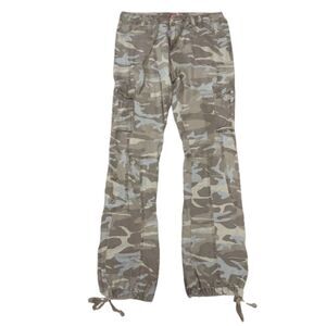 Unionbay Cargo Pants Camo Print Baggy Fit Drawstring Streetwear Grunge Size 9
